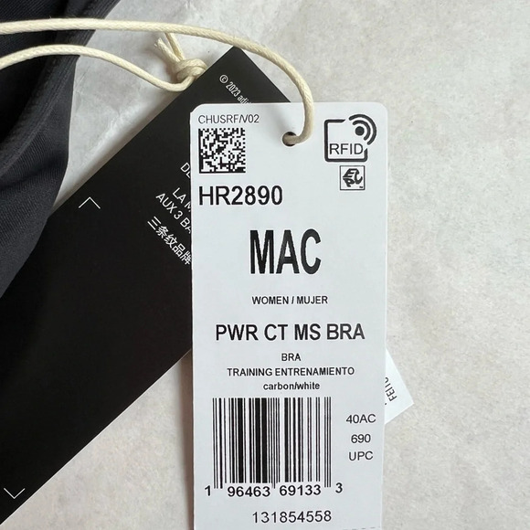 Adidas Women's Aeroready Medium Support Bra Top Sport Crossing Back Dark Grey S - Picture 6 of 10